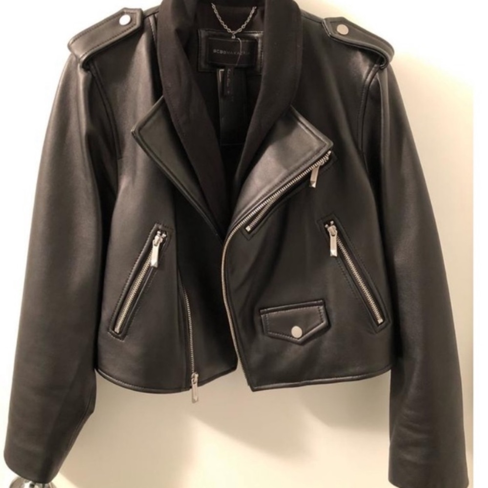 BCBGMAXAZRIA Aubree lamb leather jacket ❤️ - Picture 4 of 6